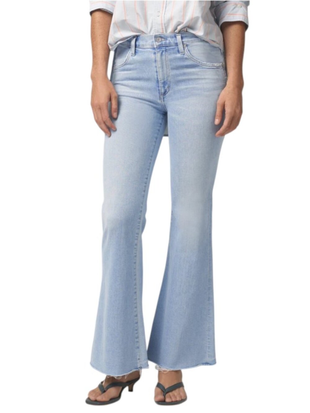 Citizens of Humanity Chloe Mid-Rise Super Flare - Light Wash "Soft Fade" - Sz 28